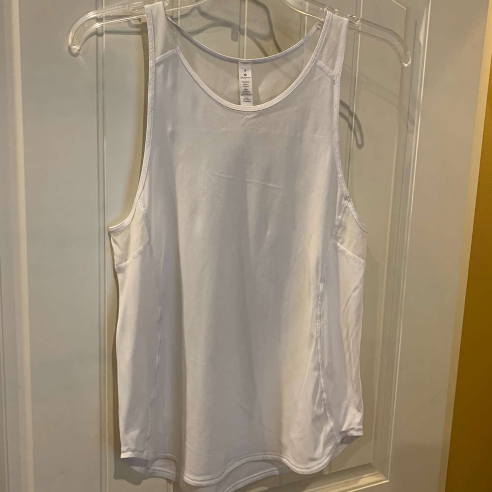 White Lululemon Sculpt Tank